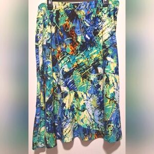 NOTATIONS VIBRANT ABSTRACT MIDI SKIRT. MATCHING TOP AVAILABLE. NWOT